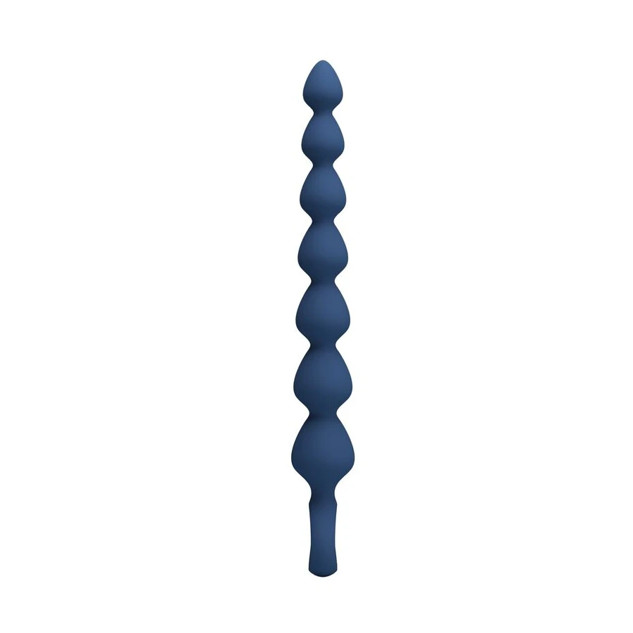 MR PLAY - PERLE ANALALI IN SILICONE BLU E PLUG ANAL 26,7 CM